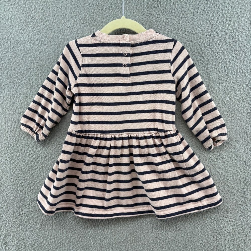 Stella McCartney Kids 18M Pink Navy Striped Star Applique Dress - Picture 3 of 11